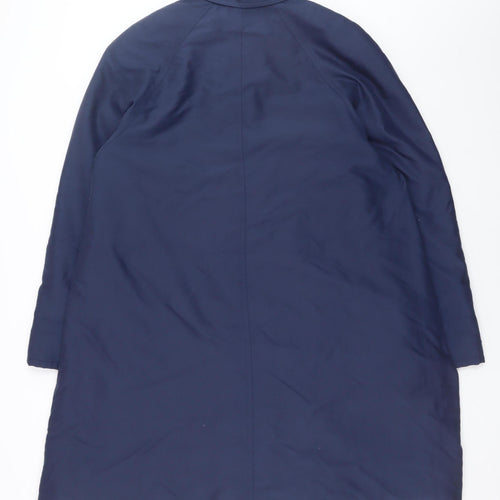 Marks and Spencer St Michael Women's Blue Long Overcoat Size 12 Classic Style