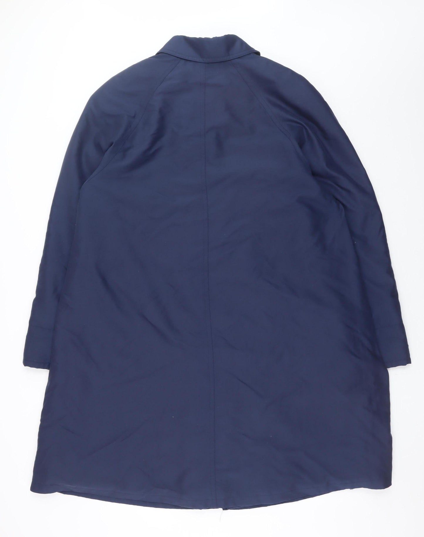 Marks and Spencer St Michael Women's Blue Long Overcoat Size 12 Classic Style