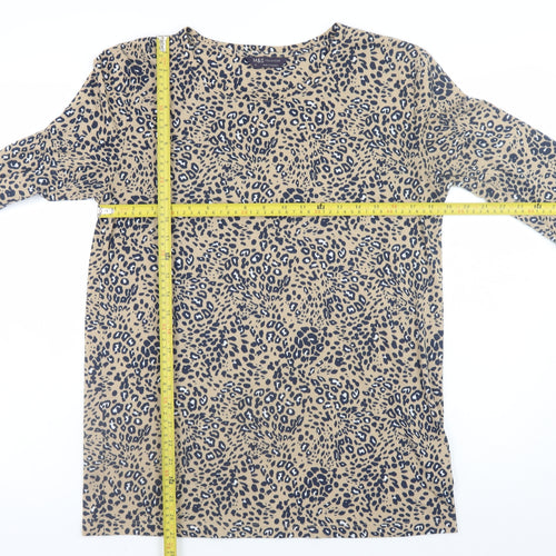 Marks and Spencer Women’s Beige Animal Print Long Sleeve T-Shirt Size 10