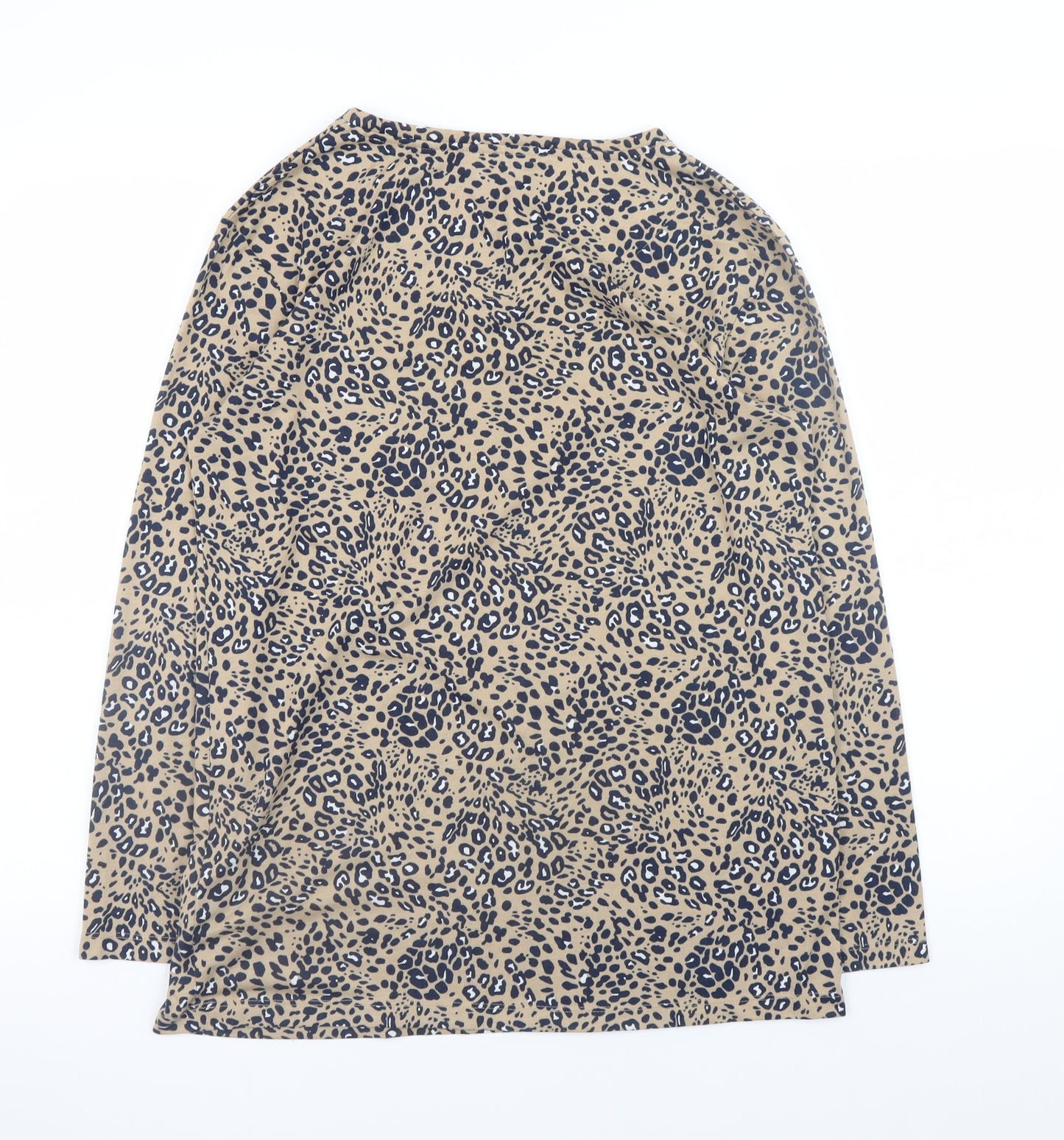 Marks and Spencer Women’s Beige Animal Print Long Sleeve T-Shirt Size 10