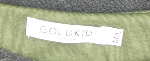 Goldkid London Womens Green A-Line Sleeveless Belted Dress M