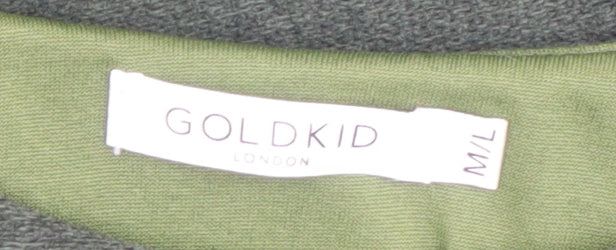 Goldkid London Womens Green A-Line Sleeveless Belted Dress M
