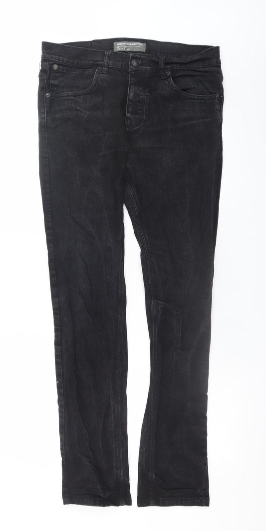 French Connection Men's Black Slim Fit Jeans W34 L34 Denim