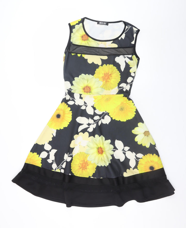 Misslook Women’s Multicoloured Floral Fit & Flare Dress Size 10