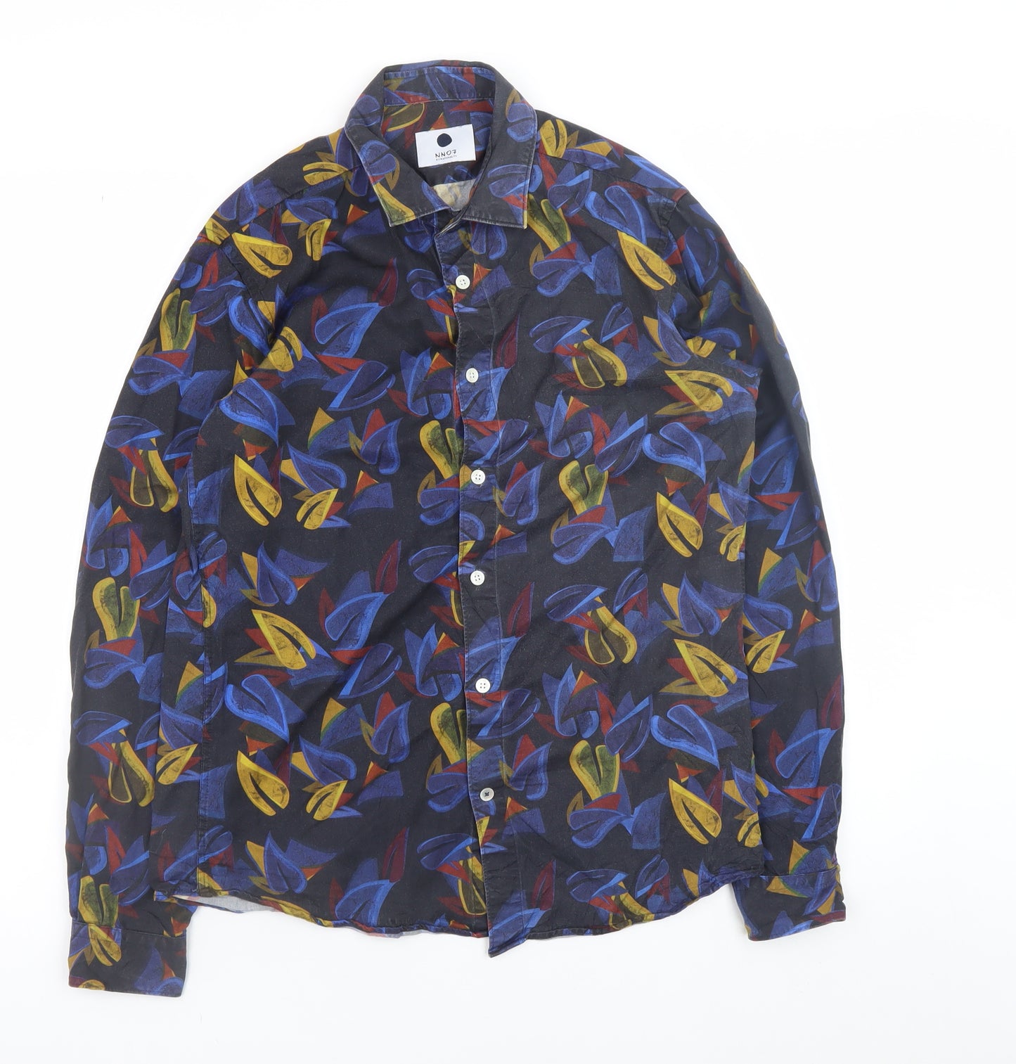 NN07 Men’s Multicoloured Long Sleeve Tencel Button-Up Shirt S