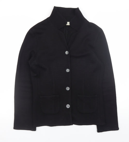 J. Taylor Women's Black Wool Blend Blazer Jacket Size M