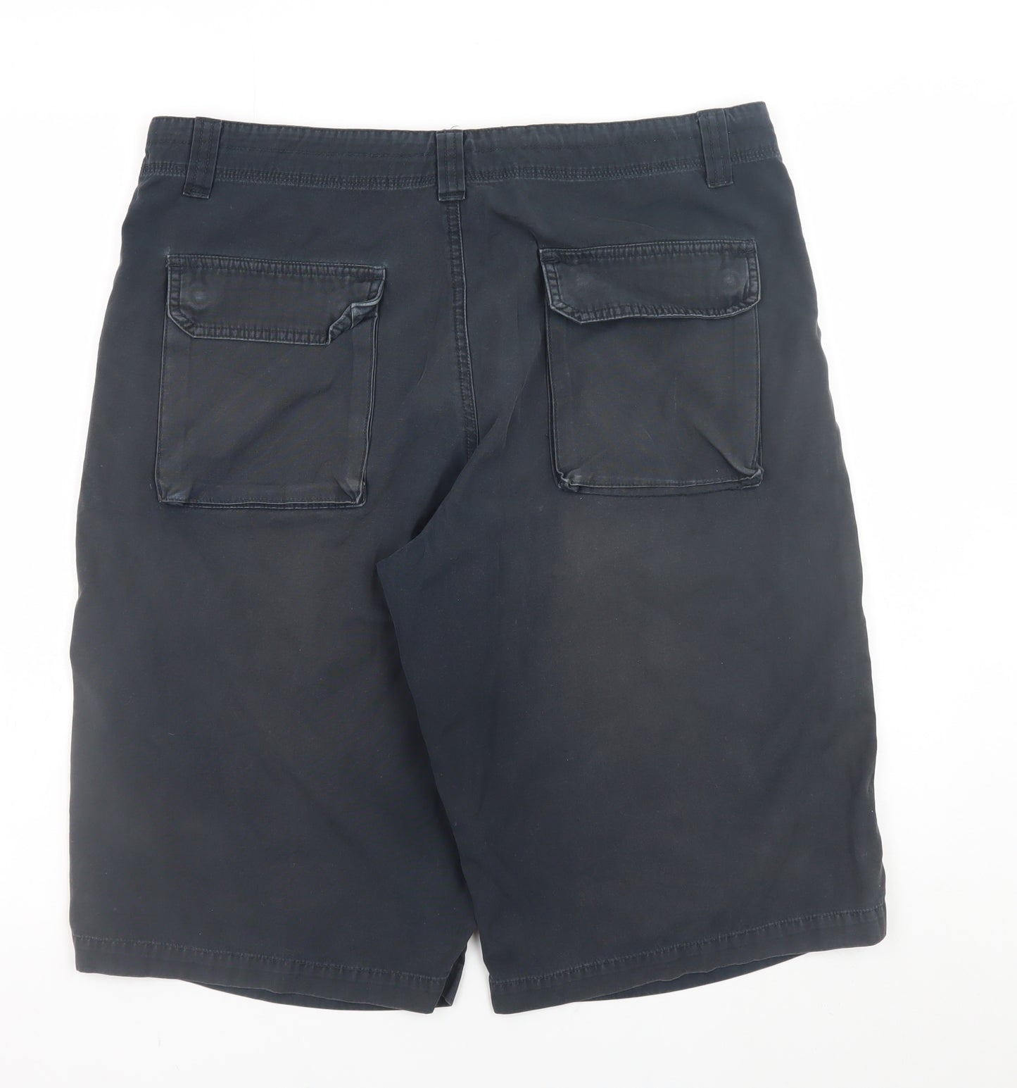 Sonneti Men's Black Cargo Shorts Size L 34in Drawstring Cotton