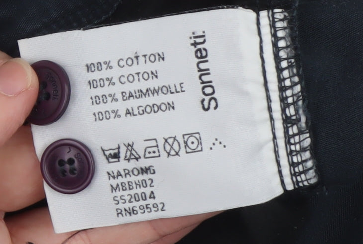 Sonneti Men's Black Cargo Shorts Size L 34in Drawstring Cotton