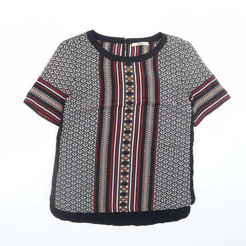 Oasis Women's Multicoloured Geometric Tunic Blouse Size 12