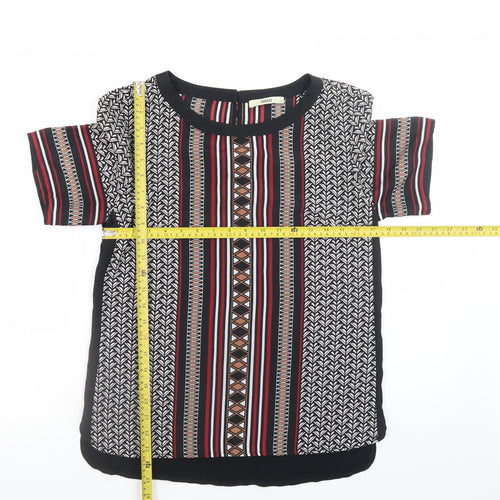 Oasis Women's Multicoloured Geometric Tunic Blouse Size 12