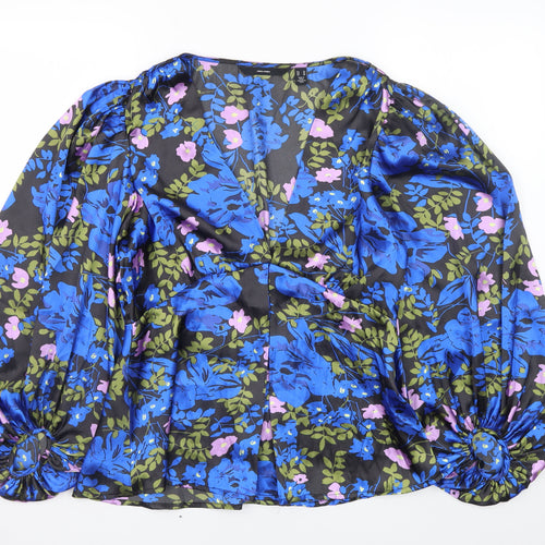 Vero Moda Women's Multicoloured Floral Wrap Blouse Size M