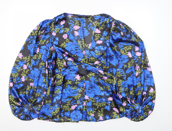 Vero Moda Women's Multicoloured Floral Wrap Blouse Size M