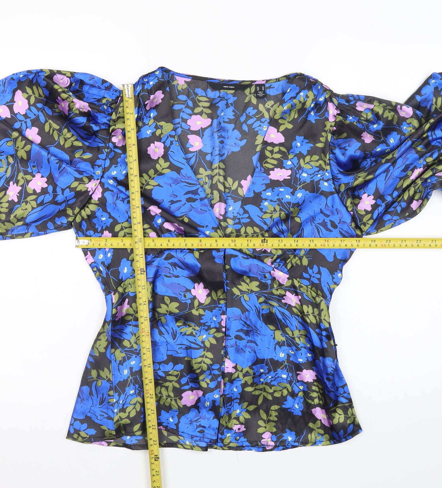 Vero Moda Women's Multicoloured Floral Wrap Blouse Size M
