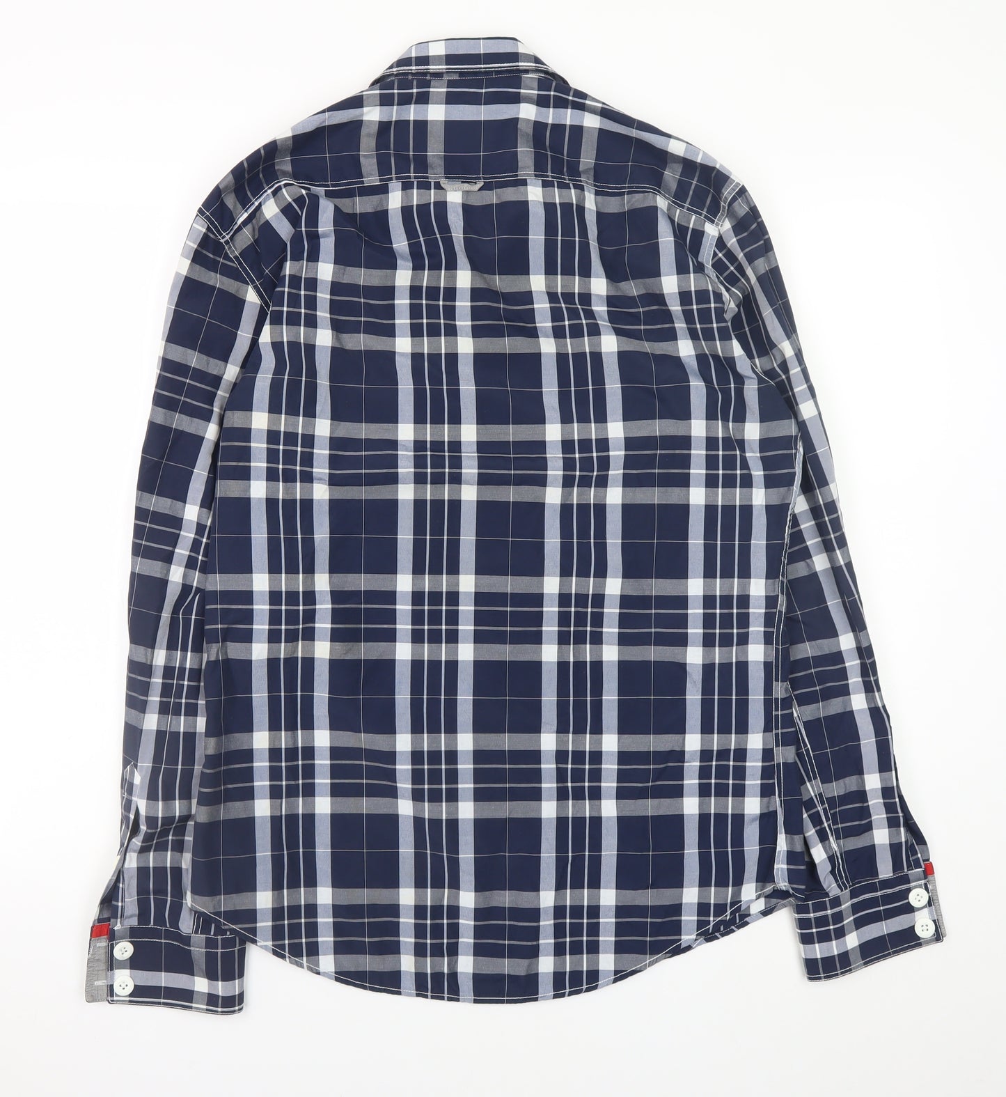 Paraffin Industries Men’s Blue Check Long Sleeve Button-Up Shirt L