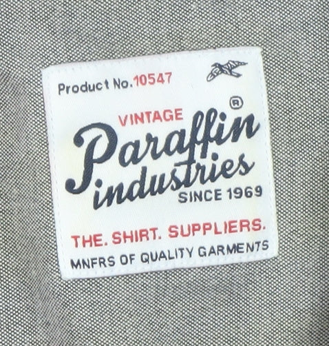 Paraffin Industries Men’s Blue Check Long Sleeve Button-Up Shirt L