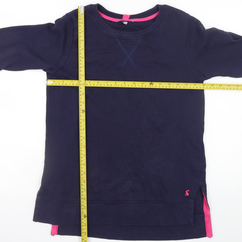 Joules Women's Blue Rainbow Stripe Cotton Pullover Jumper UK 6