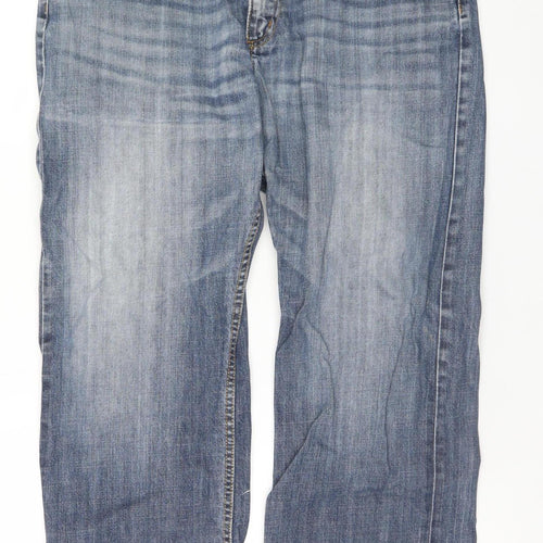 Lee Men's Blue Denim Straight Jeans W36 L30 Regular Fit