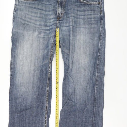 Lee Men's Blue Denim Straight Jeans W36 L30 Regular Fit