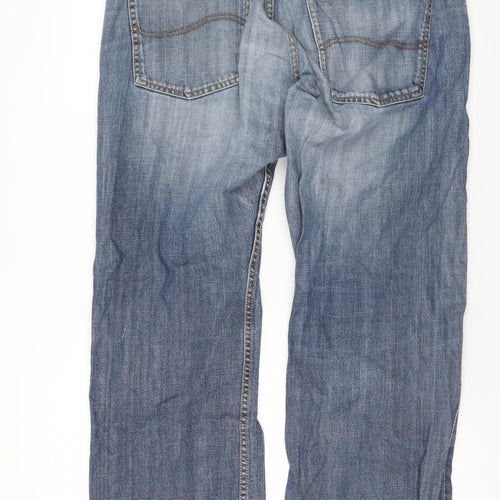 Lee Men's Blue Denim Straight Jeans W36 L30 Regular Fit