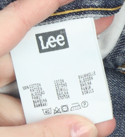 Lee Men's Blue Denim Straight Jeans W36 L30 Regular Fit