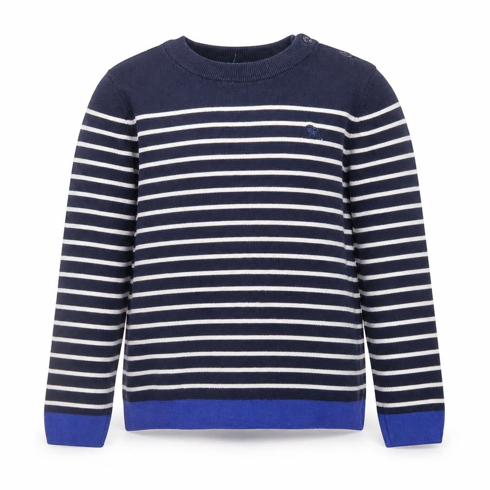Jasper Conran Boys Navy Stripe Cotton Jumper 12-13 Years Crew Neck