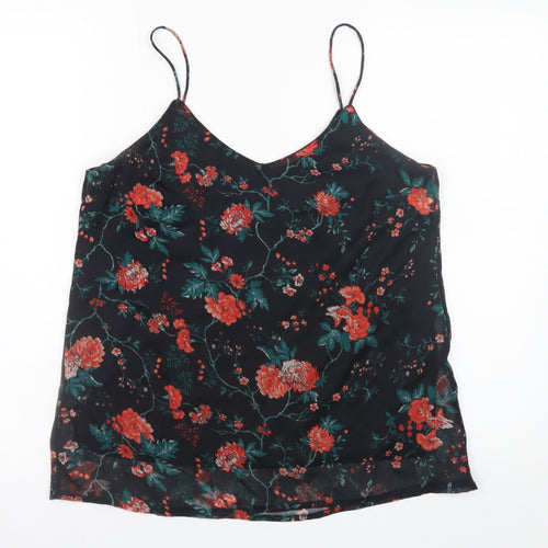 Vero Moda Women's Black Floral Camisole Top Size M Sleeveless