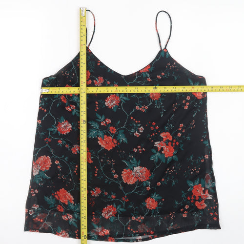 Vero Moda Women's Black Floral Camisole Top Size M Sleeveless