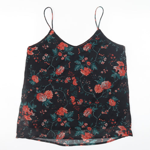 Vero Moda Women's Black Floral Camisole Top Size M Sleeveless