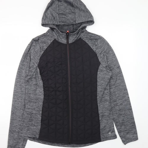 Dunnes Stores Womens Black L Quilted Hooded Puffer Jacket