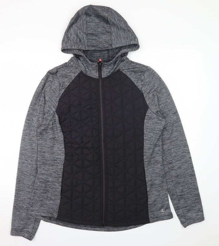 Dunnes Stores Womens Black L Quilted Hooded Puffer Jacket