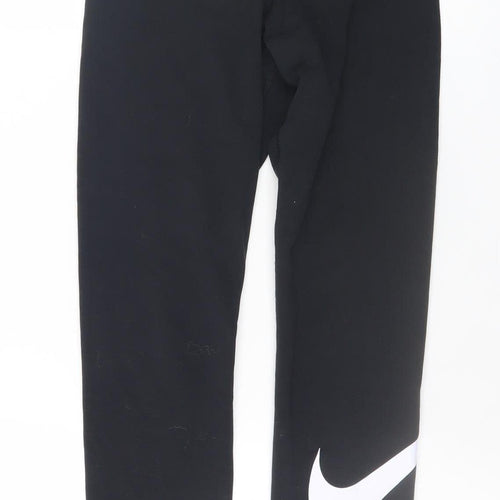 Nike Women's Black Ankle Leggings S Stretch Cotton Blend