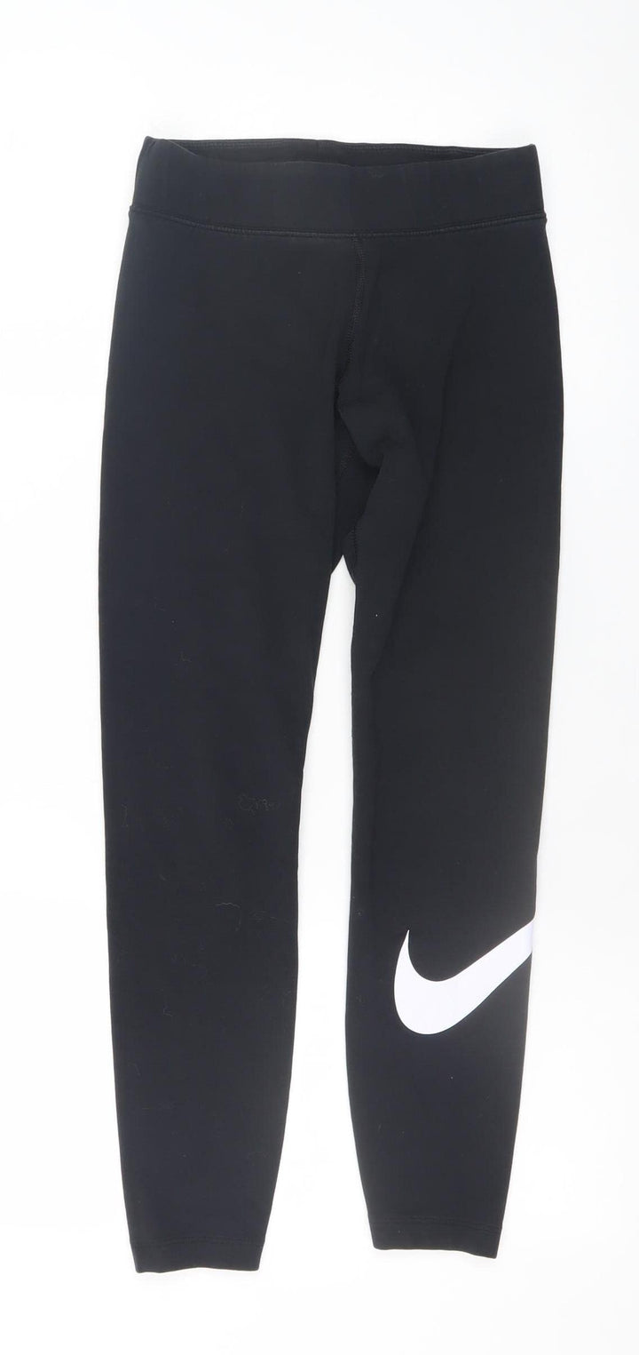 Nike Women's Black Ankle Leggings S Stretch Cotton Blend