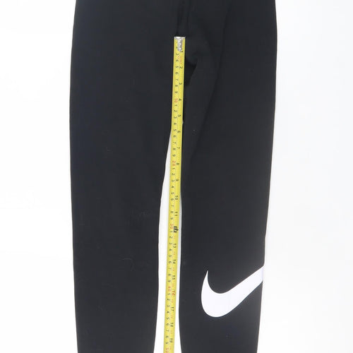 Nike Women's Black Ankle Leggings S Stretch Cotton Blend