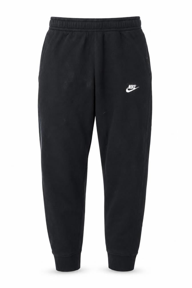 Front view of Nike Men's Black Cotton Blend Joggers Sweatpants, size M