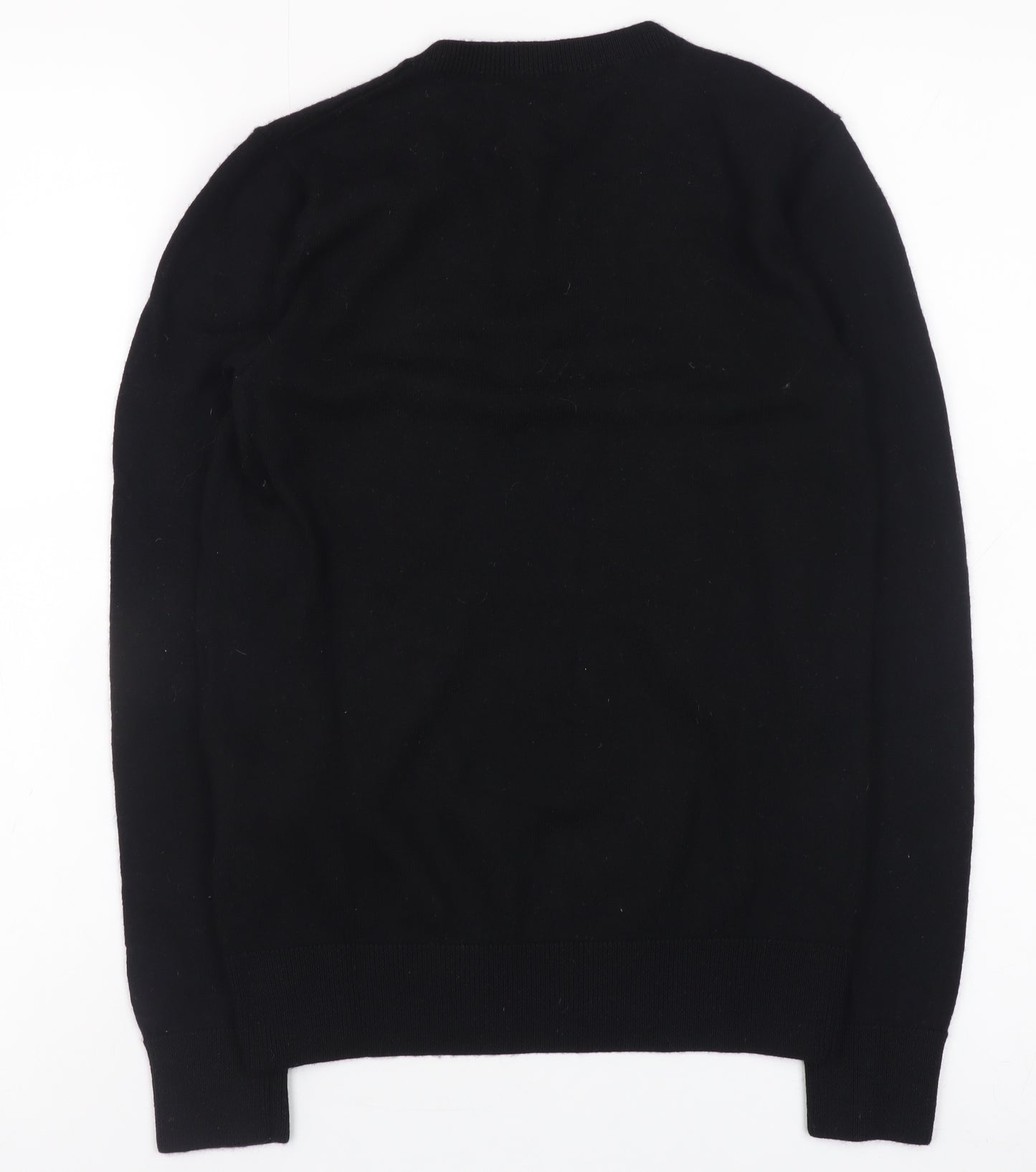 Ralph Lauren Men's Black V-Neck Merino Wool Jumper M