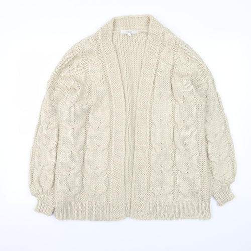Next Women Ivory Cable-Knit Open Cardigan XS Acrylic Winter Jumper