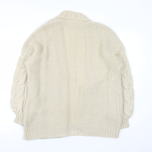 Next Women Ivory Cable-Knit Open Cardigan XS Acrylic Winter Jumper