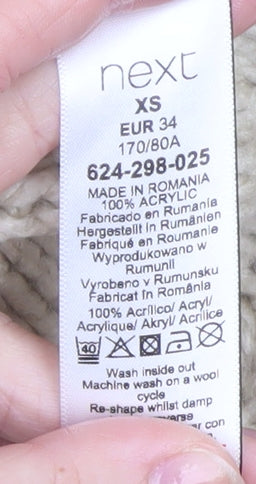 Next Women Ivory Cable-Knit Open Cardigan XS Acrylic Winter Jumper