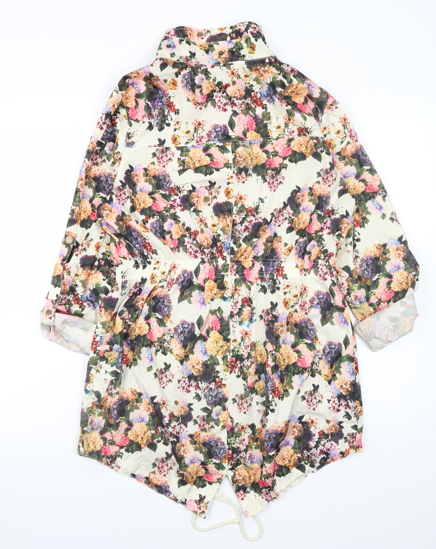 Brave Soul Womens Multicoloured Floral Lightweight Zip Jacket Size 10