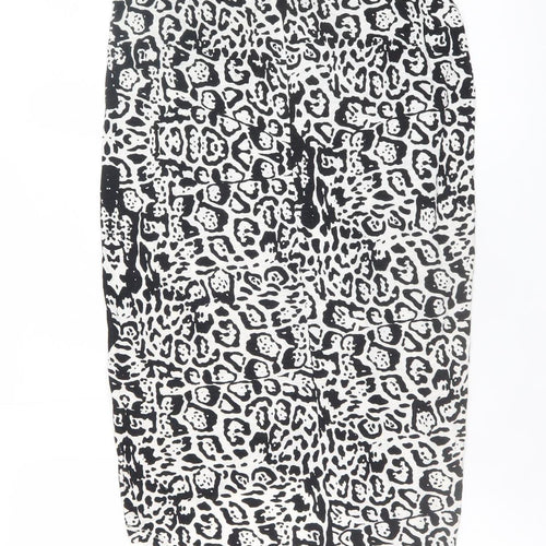 Dorothy Perkins Women's Black Animal Print Sleeveless Tank Dress Size 10
