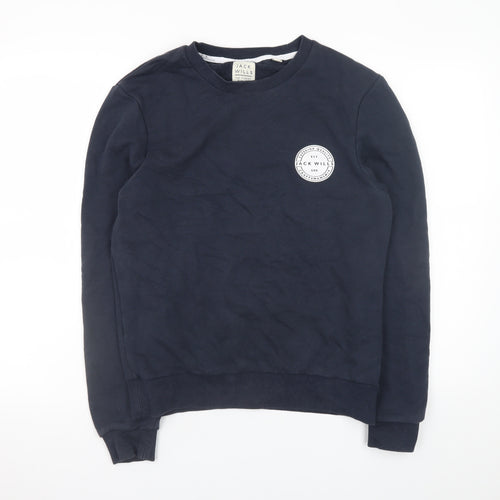 Jack Wills Women's Navy Blue Crew Neck Sweatshirt Small