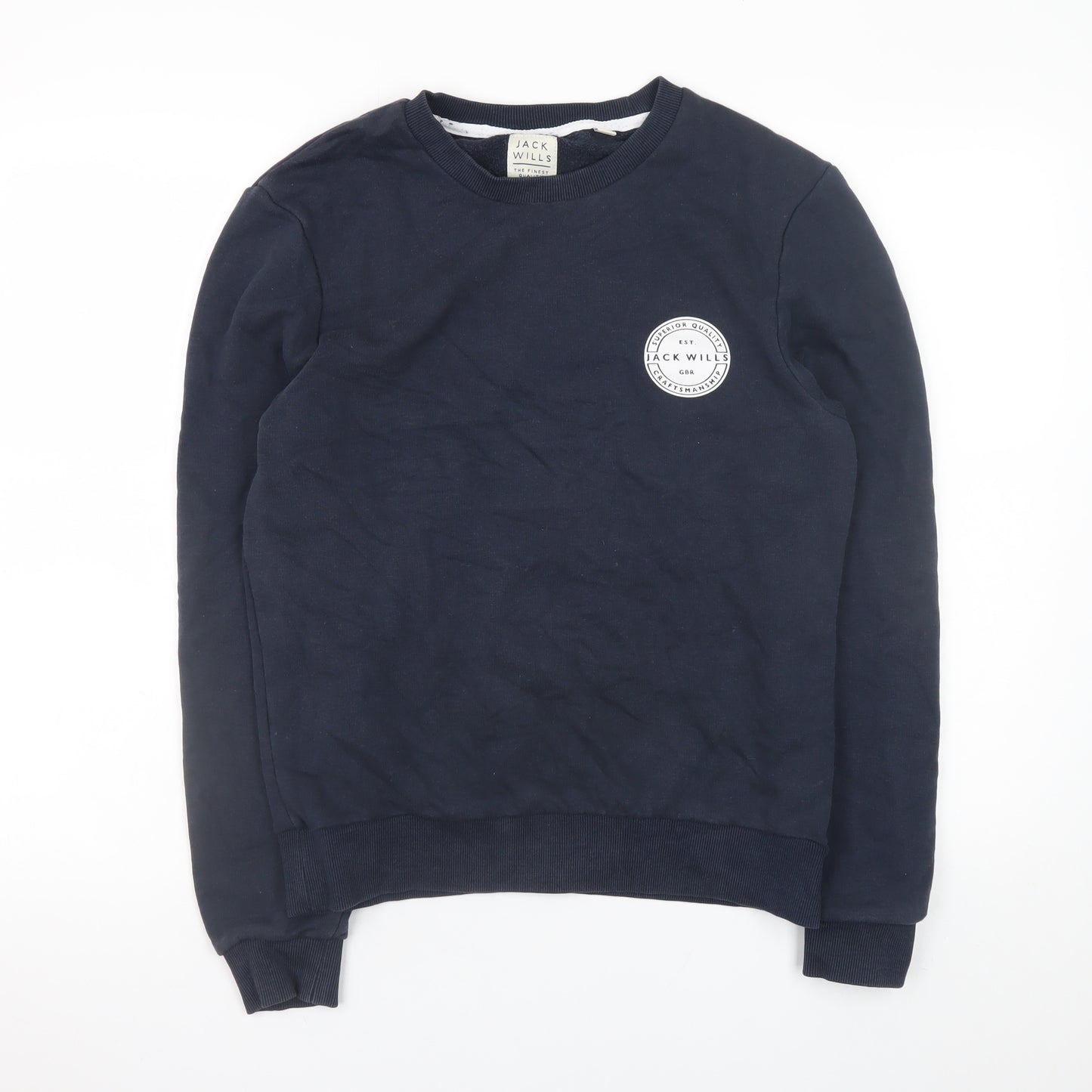 Jack Wills Women's Navy Blue Crew Neck Sweatshirt Small