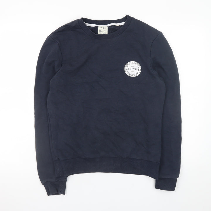 Jack Wills Women's Navy Blue Crew Neck Sweatshirt Small