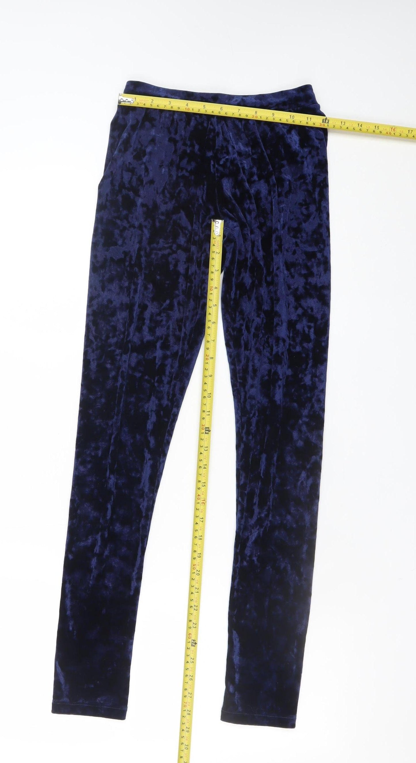Esmara by Heidi Klum Women’s Navy Blue Velvet Leggings Size 10/12