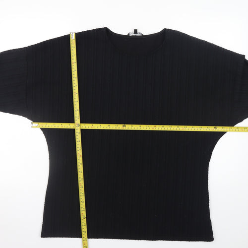 Peacocks Women’s Black Long Sleeve Stretch Knit Top L