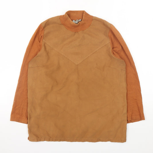 ASOS Women’s Brown Mock Neck Long Sleeve Pullover Jumper Size 12