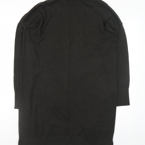 French Connection Women's Black Roll Neck Long Sleeve Knit Sweater Dress Size M