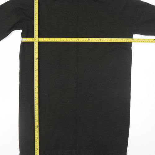 French Connection Women's Black Roll Neck Long Sleeve Knit Sweater Dress Size M