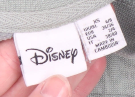 Disney Women’s Green Mickey Mouse XS Sweatshirt Crew Neck Pullover