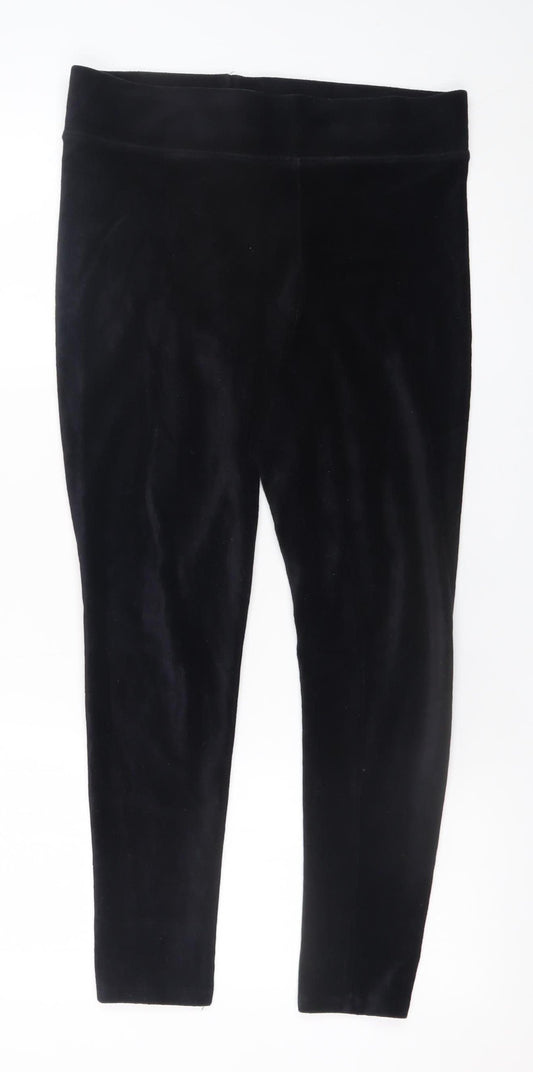 Marks and Spencer Women’s Black Velvet Slim Leggings Size 12